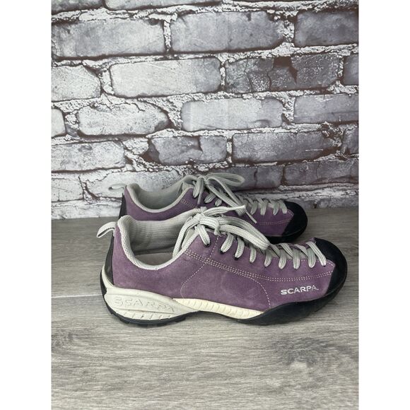 Scarpa Shoes Mojito Vibram Purple Low Top Trail Hiking Suede Women 7.5M US/39EU - Picture 16 of 16
